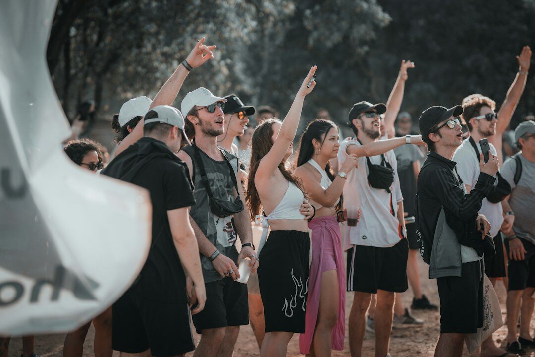 young people protesting outdoors